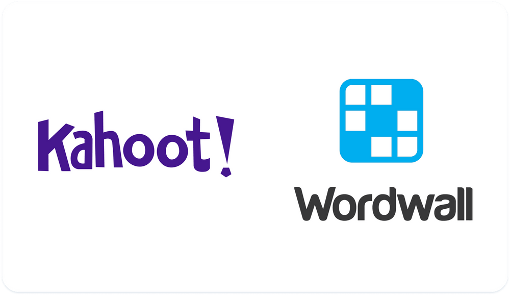 Logos featuring Kahoot and Wordwall. Gamification and Microlearning content specialists.